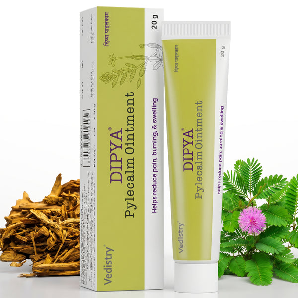 Dipya Pylecalm Ointment for Piles Relief, Pain, Burning, Itching & Swelling