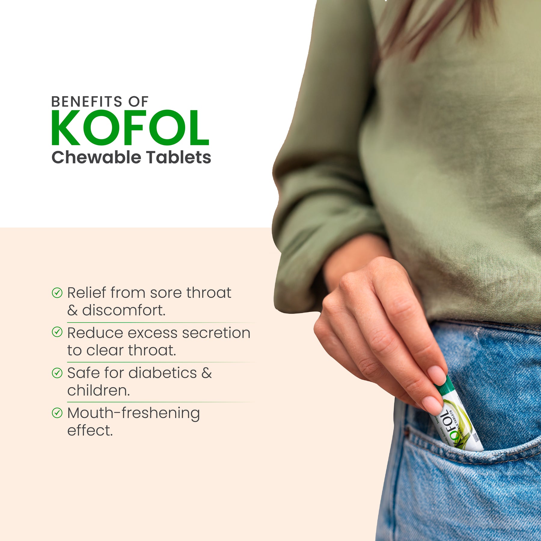 Kofol Chewable Tablet | Ayurvedic Instant Relief from Sore Throat & Dry ...